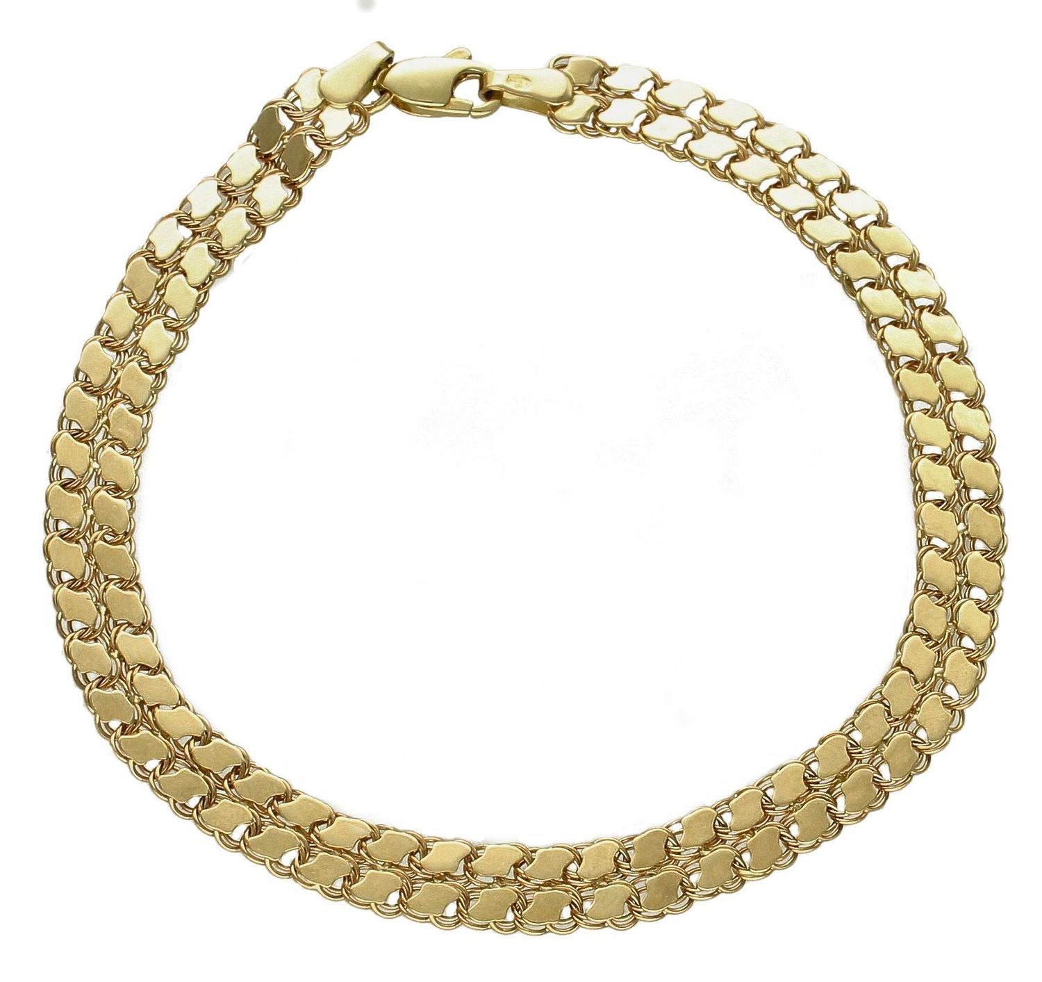 Złota bransoletka damska 375 ażurowa siateczka BR 1217 375. Złota bransoletka damska. Damska bransoletka złota próby 375. Bransoletka złota idealna na prezent dla kobiety..jpg